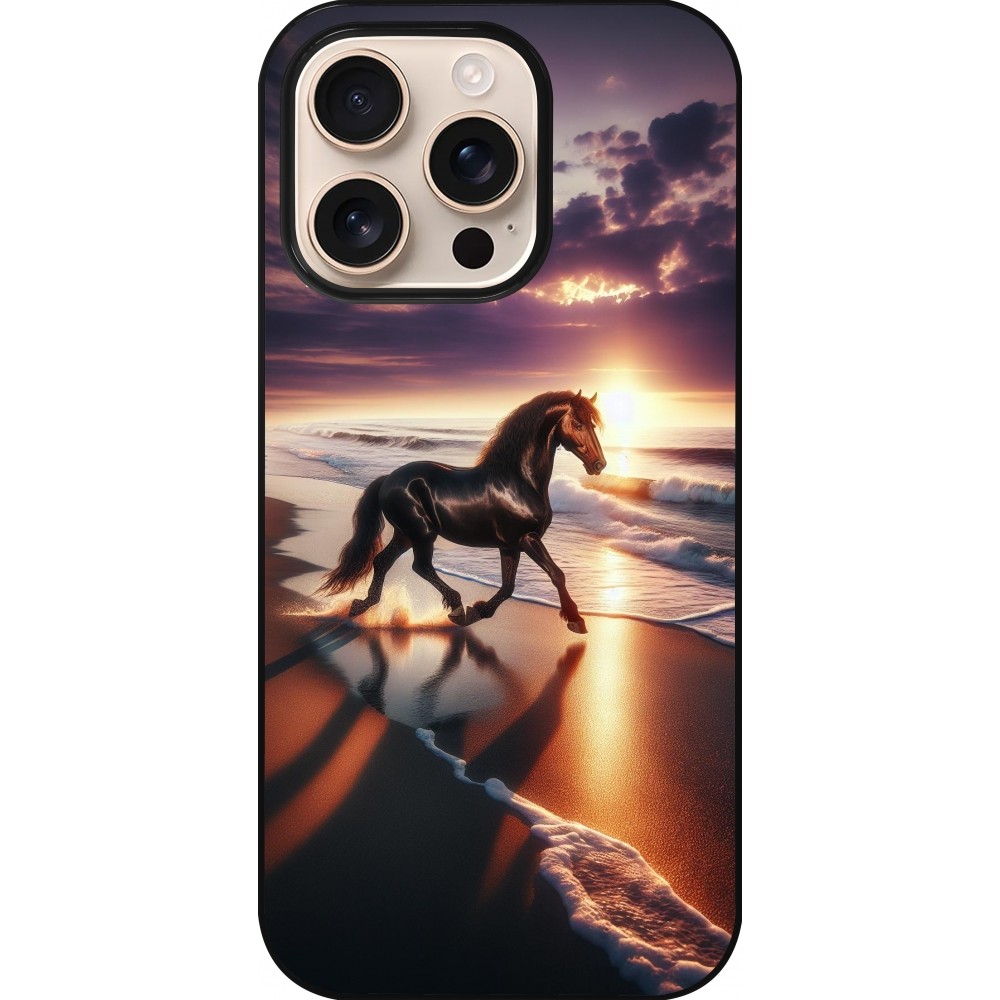 iPhone 16 Pro Case Hülle - Pferd majestätisch Strand