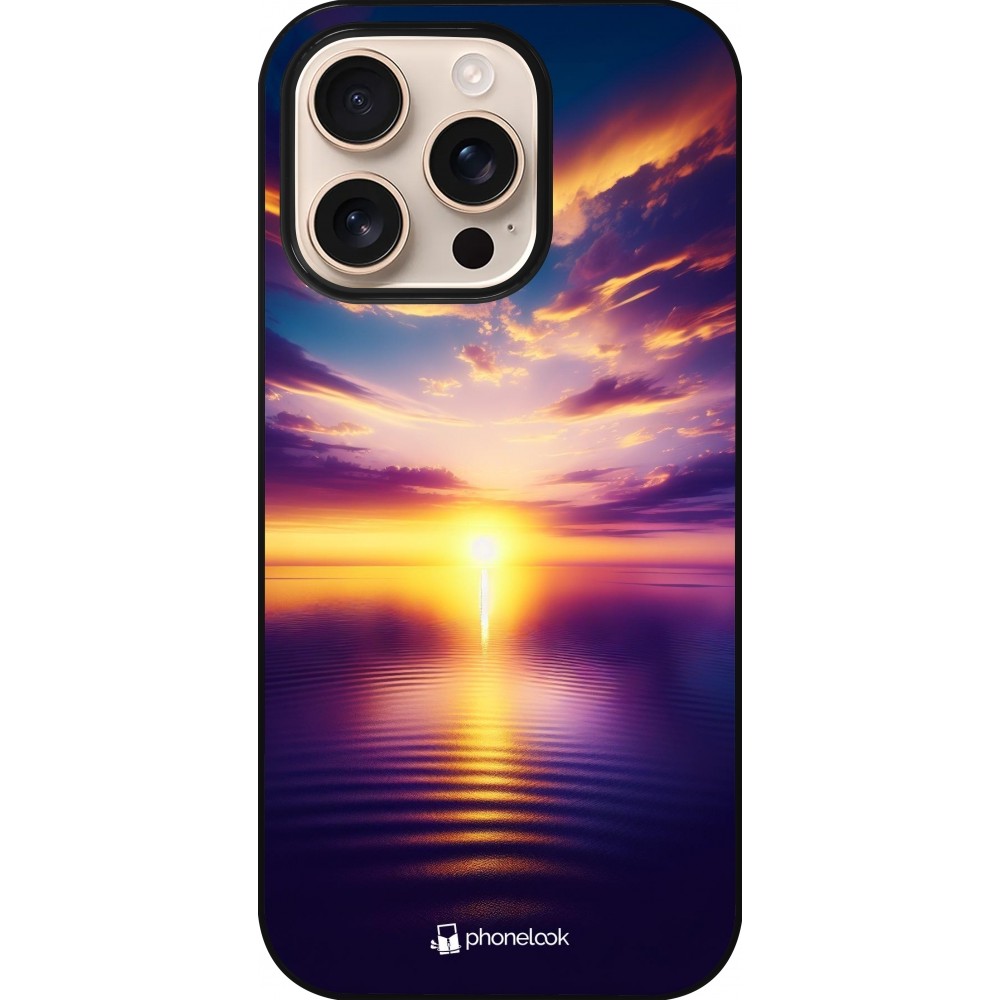 iPhone 16 Pro Case Hülle - Sonnenuntergang gelb violett