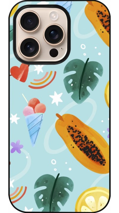 Coque iPhone 16 Pro - Summer 2025 Pattern papaya
