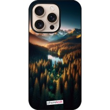 iPhone 16 Pro Case Hülle - Sonnenuntergang Waldsee