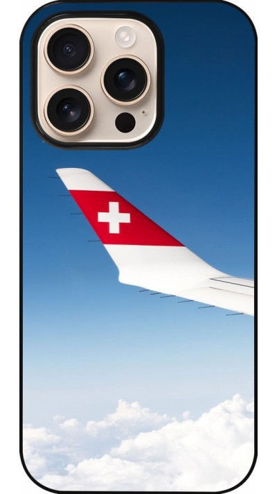 Coque iPhone 16 Pro - Fête Nationale Suisse Sky Swiss Flag