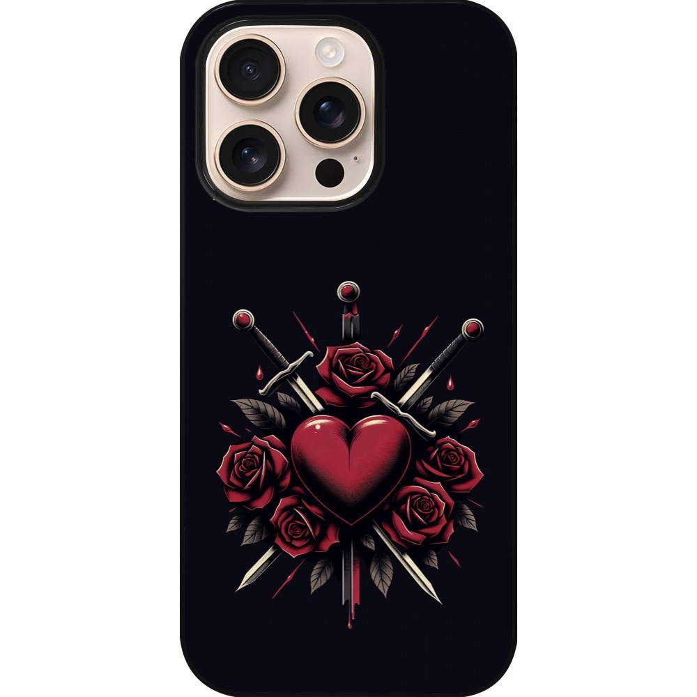 iPhone 16 Pro Case Hülle - Valentine 2024 gothic love