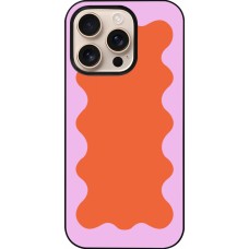 iPhone 16 Pro Case Hülle - Wavy Rectangle Orange Pink