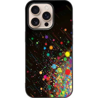 iPhone 16 Pro Case Hülle - Silikon schwarz Abstract Bubble Lines
