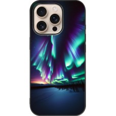 iPhone 16 Pro Case Hülle - Silikon schwarz Funkelndes Nordlicht