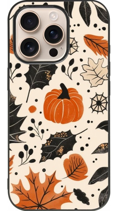 Coque iPhone 16 Pro - Silicone rigide noir Autumn 2024 nature