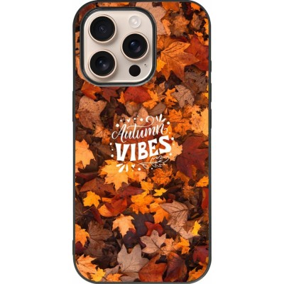 Coque iPhone 16 Pro - Silicone rigide noir Autumn 25 Autumn vibes