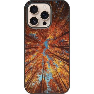 Coque iPhone 16 Pro - Silicone rigide noir Autumn 25 Trees