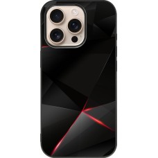 iPhone 16 Pro Case Hülle - Silikon schwarz Black Red Lines