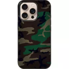iPhone 16 Pro Case Hülle - Silikon schwarz Camouflage 3