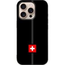 iPhone 16 Pro Case Hülle - Silikon schwarz Kanton CH schwarz