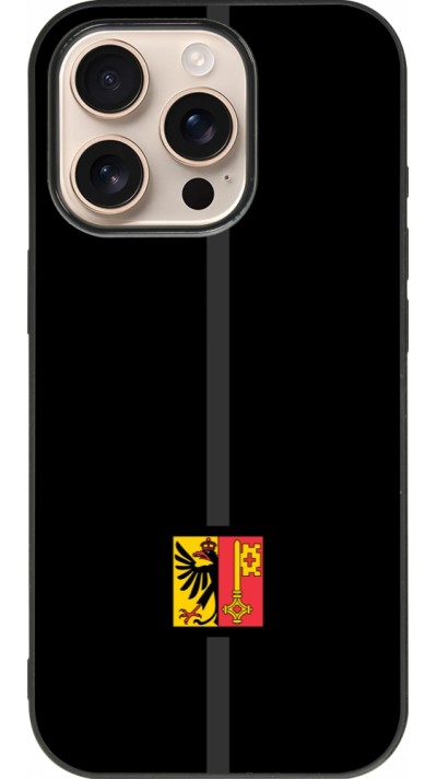 iPhone 16 Pro Case Hülle - Silikon schwarz Kanton GE schwarz