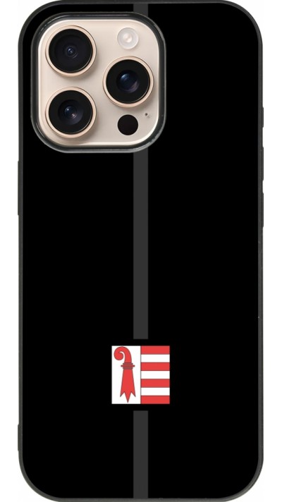 iPhone 16 Pro Case Hülle - Silikon schwarz Kanton JU schwarz