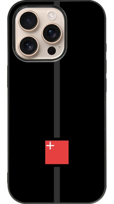 iPhone 16 Pro Case Hülle - Silikon schwarz Kanton SZ schwarz