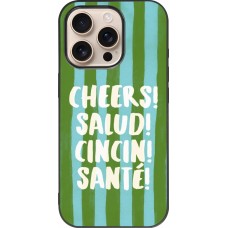 Coque iPhone 16 Pro - Silicone rigide noir Cheers 2026