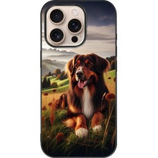 iPhone 16 Pro Case Hülle - Silikon schwarz Hund Land Schweiz