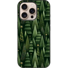 Coque iPhone 16 Pro - Silicone rigide noir Christmas 25 Pattern Xmas Tree