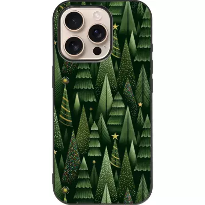 iPhone 16 Pro Case Hülle - Silikon schwarz Christmas 25 Pattern Xmas Tree