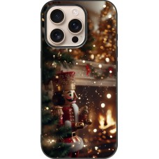 Coque iPhone 16 Pro - Silicone rigide noir Christmas 25 Xmas Nutcracker