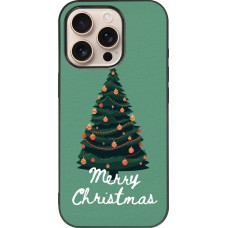 Coque iPhone 16 Pro - Silicone rigide noir Christmas 25 Xmas Tree