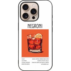 iPhone 16 Pro Case Hülle - Silikon schwarz Cocktail Rezept Negroni
