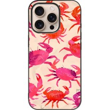 iPhone 16 Pro Case Hülle - Silikon schwarz Crabs Paint