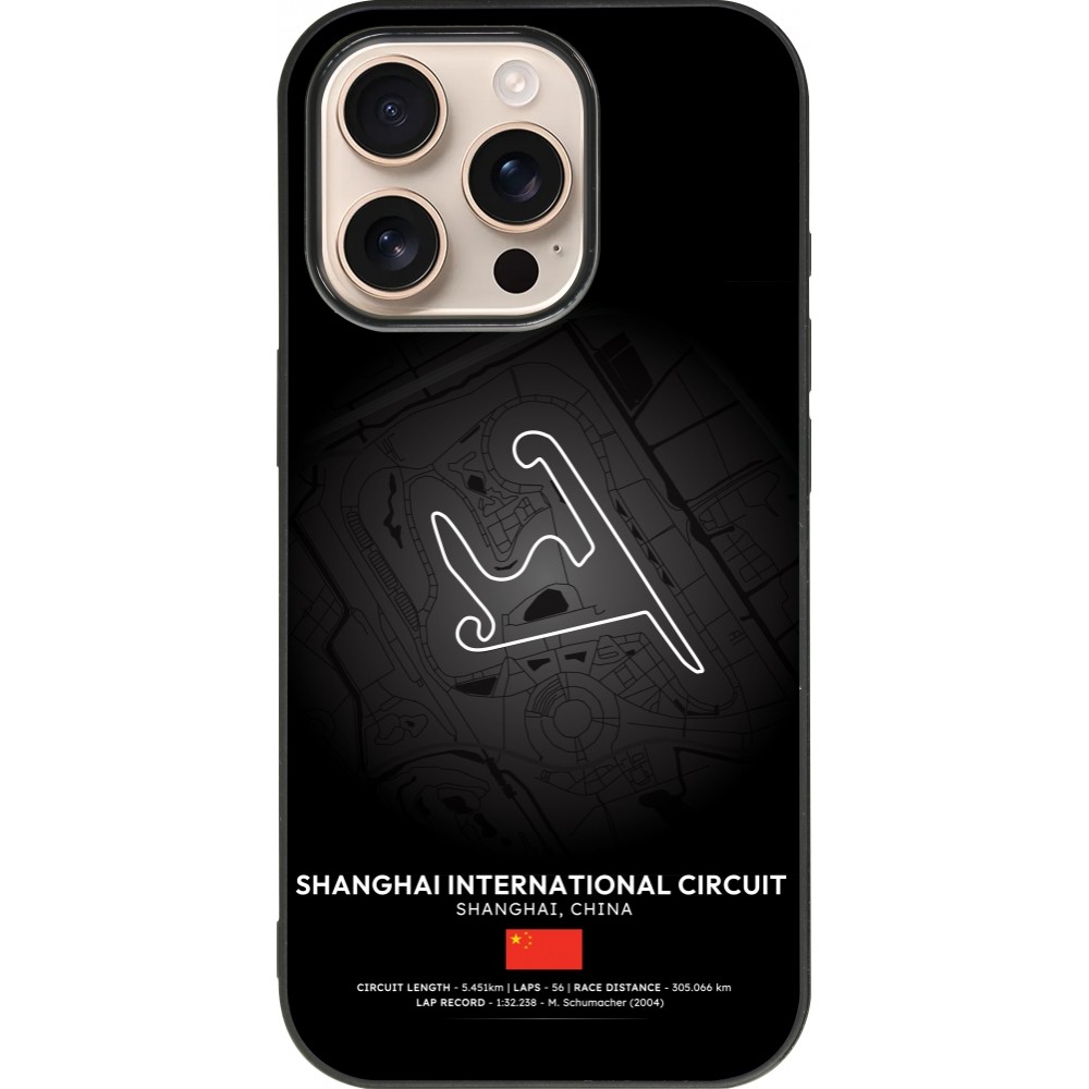 Coque iPhone 16 Pro - Silicone rigide noir F1 Track 2025 China
