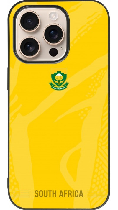 iPhone 16 Pro Case Hülle - Silikon schwarz Südafrika 2026 personalisierbares Fussballtrikot