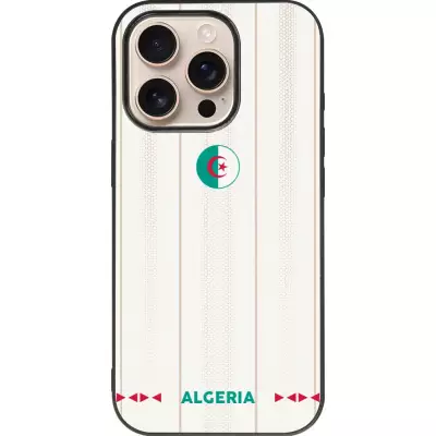 iPhone 16 Pro Case Hülle - Silikon schwarz Algerien 2026 personalisierbares Fussballtrikot