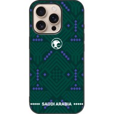 iPhone 16 Pro Case Hülle - Silikon schwarz Saudi Arabien 2026 personalisierbares Fussballtrikot
