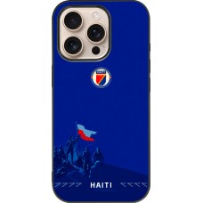 iPhone 16 Pro Case Hülle - Silikon schwarz Haiti 2026 personalisierbares Fussballtrikot