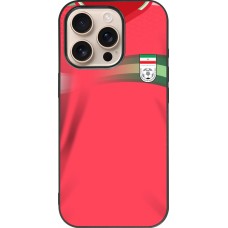 iPhone 16 Pro Case Hülle - Silikon schwarz Iran 2022 personalisierbares Fussballtrikot