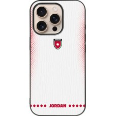 iPhone 16 Pro Case Hülle - Silikon schwarz Jordanien 2026 personalisierbares Fussballtrikot