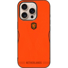 iPhone 16 Pro Case Hülle - Silikon schwarz Niederlande 2026 personalisierbares Fussballtrikot