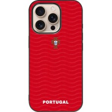 iPhone 16 Pro Case Hülle - Silikon schwarz Portugal 2026 personalisierbares Fussballtrikot