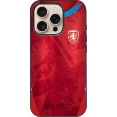 iPhone 16 Pro Case Hülle - Silikon schwarz Tschechische Republik personalisierbares Fussballtrikot