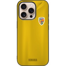 iPhone 16 Pro Case Hülle - Silikon schwarz Fussballtrikot Rumänien