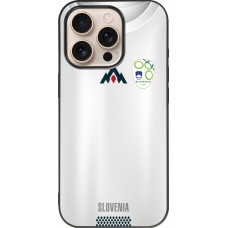 iPhone 16 Pro Case Hülle - Silikon schwarz Fussballtrikot Slowenien