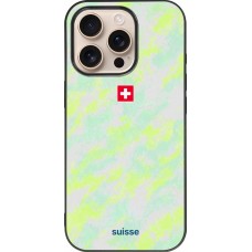 iPhone 16 Pro Case Hülle - Silikon schwarz Schweiz Away 2026 personalisierbares Fussballtrikot