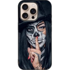 iPhone 16 Pro Case Hülle - Silikon schwarz Halloween 18 19