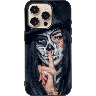 iPhone 16 Pro Case Hülle - Silikon schwarz Halloween 18 19