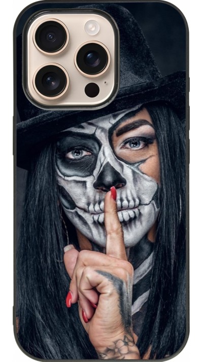 iPhone 16 Pro Case Hülle - Silikon schwarz Halloween 18 19