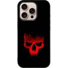 iPhone 16 Pro Case Hülle - Silikon schwarz Halloween 2023 scary skull