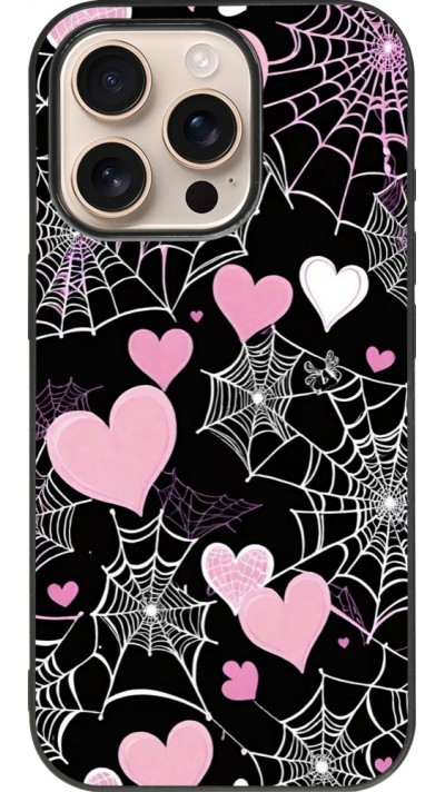 iPhone 16 Pro Case Hülle - Silikon schwarz Halloween 2024 girly