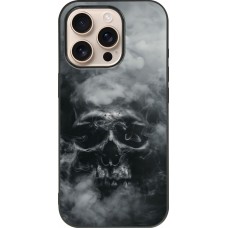 iPhone 16 Pro Case Hülle - Silikon schwarz Halloween 2024 smoky skull