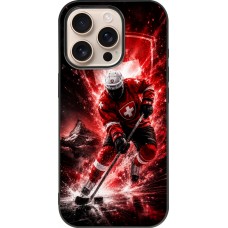 iPhone 16 Pro Case Hülle - Silikon schwarz Hockey World Championship Player