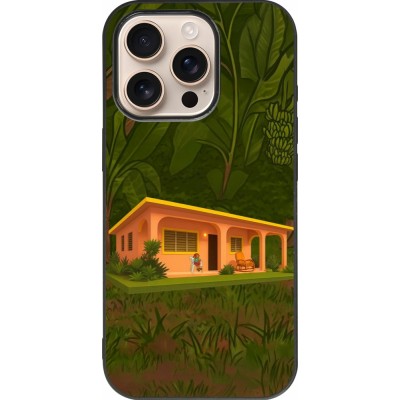 Coque iPhone 16 Pro - Silicone rigide noir Benitos house DTMF