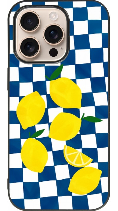 iPhone 16 Pro Case Hülle - Silikon schwarz Illustration lemons 2026
