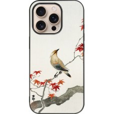 iPhone 16 Pro Case Hülle - Silikon schwarz Japanese Bird