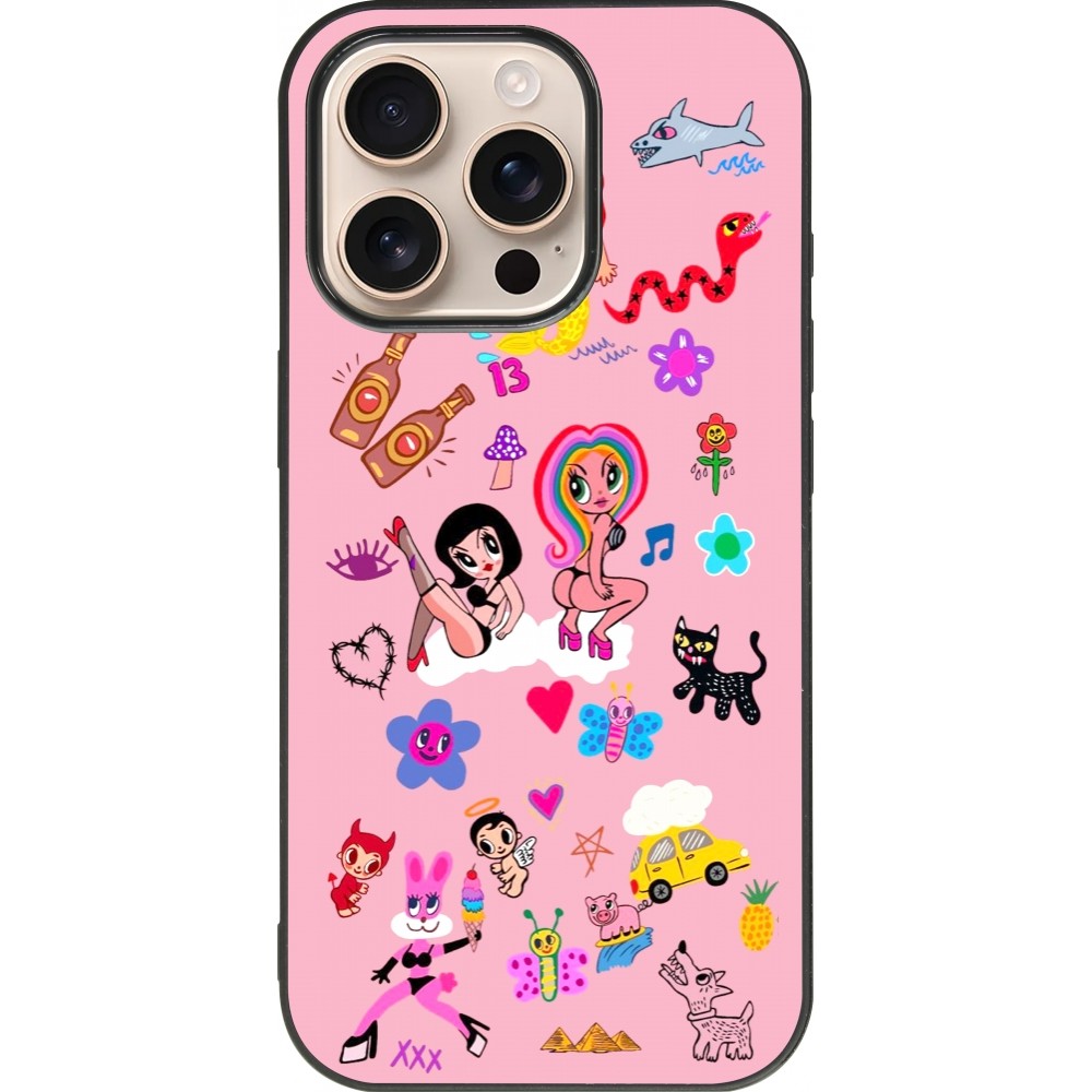 iPhone 16 Pro Case Hülle - Silikon schwarz Karol G La Bichota Manana Sera Bonito